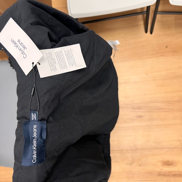 CALVIN KLEIN WOMEN'S DENIM SHERPA JACKET COLOR BLACK SIZE SMALL - Picture 5 of 5